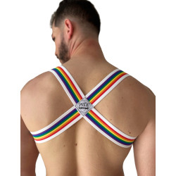 Barcode Berlin Harnais élastique Pride Eternity Blanc